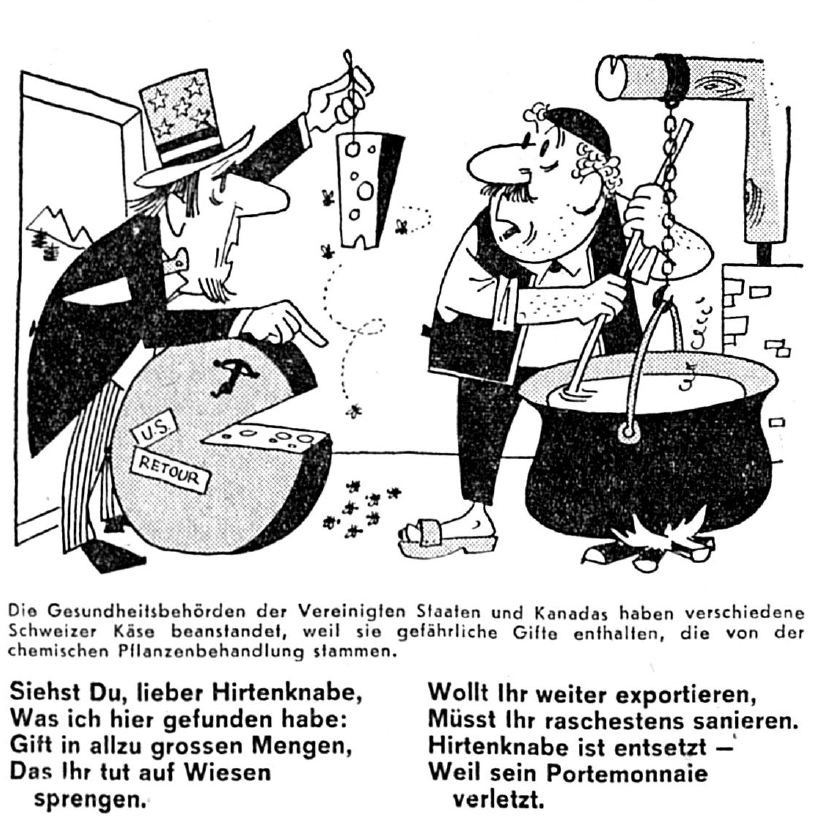 Abbildung 1: Cartoon Pestizid in Käse