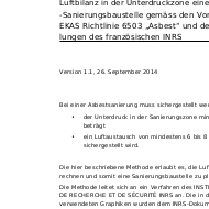 Leitfaden zur Berechnung der Luftbilanz einer Asbest-Sanierungsbaustelle.