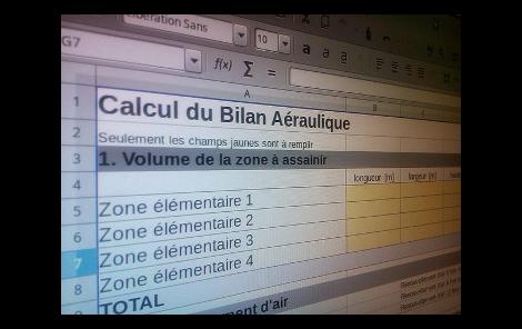 Bilan aérolique - screenshot