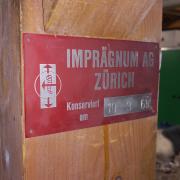 Hinweis Schild Holzimprägnierung